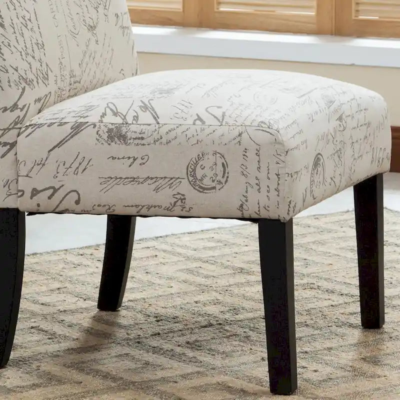 Modern 25.5 Upholstered Accent Chair with Wood Legs for Living Room