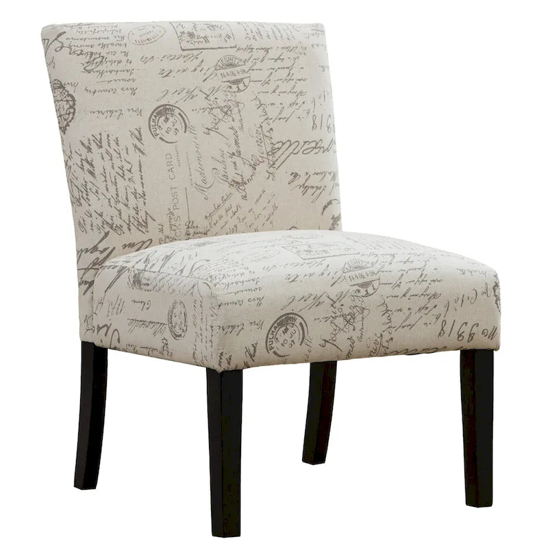 Modern 25.5 Upholstered Accent Chair with Wood Legs for Living Room