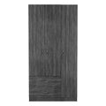 18.5 Modern Three-door Armoire with Hanging Rod, Four Interior Shelves and Two Bottom Drawers