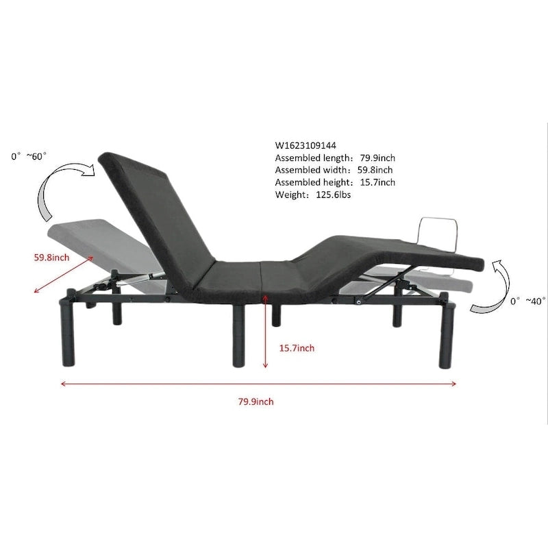 Adjustable Electric Bed Base with Remote Control