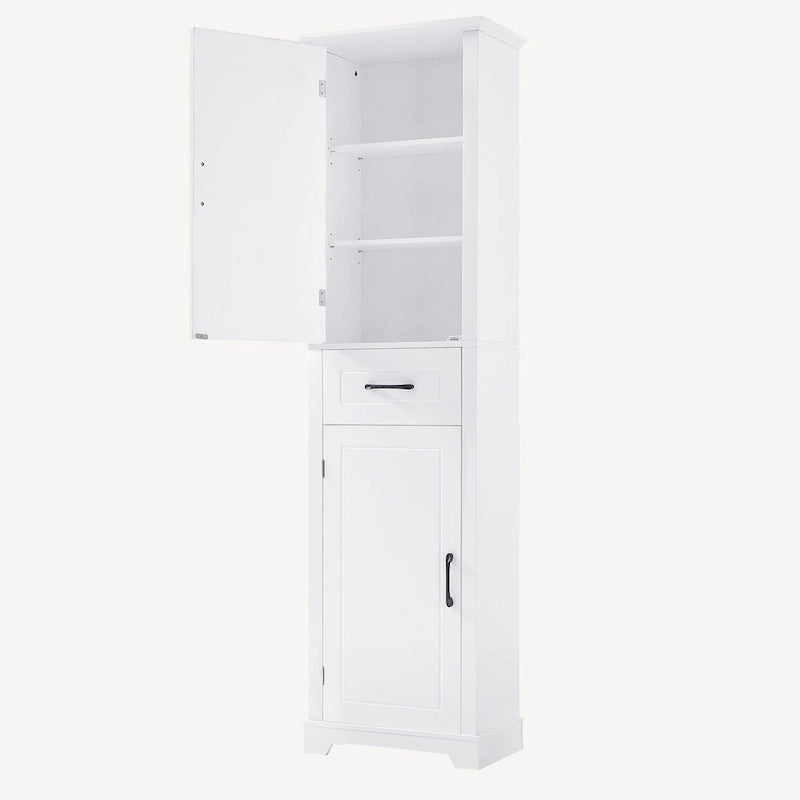 Tall Freestanding Bathroom Storage Cabinet with 2 Doors and 1 Drawer