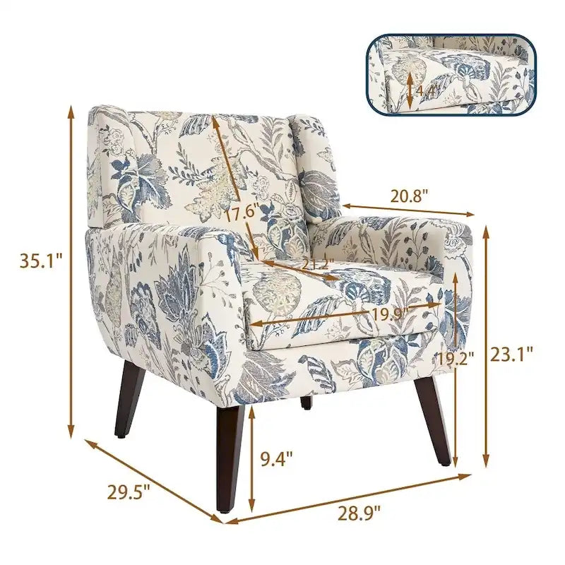 Modern Accent Armchair Comfy Accent Chair For Living Room/Bedroom