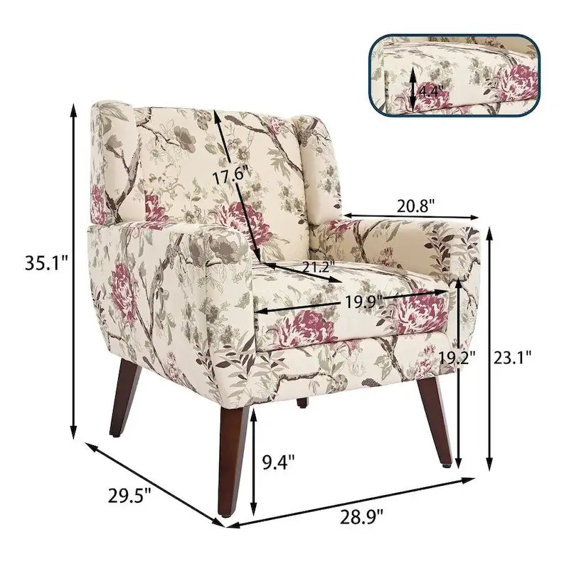 Modern Accent Armchair Comfy Accent Chair For Living Room/Bedroom