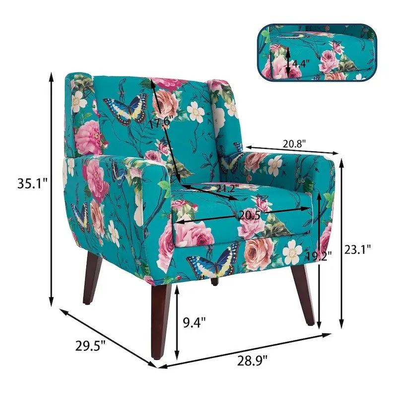 Modern Accent Armchair Comfy Accent Chair For Living Room/Bedroom