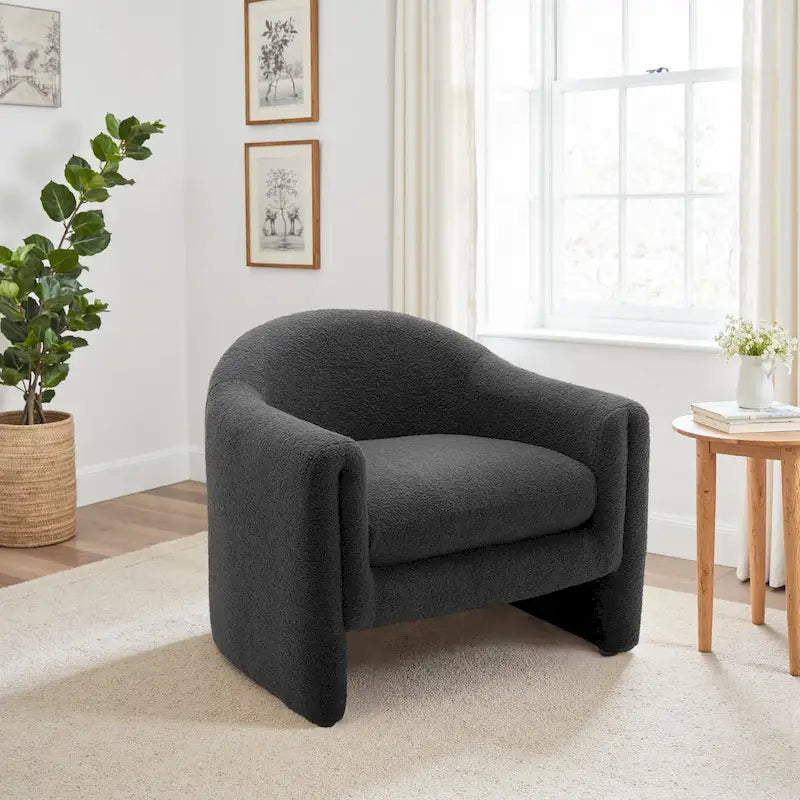 Modern Barrel Upholstered Accent Chair