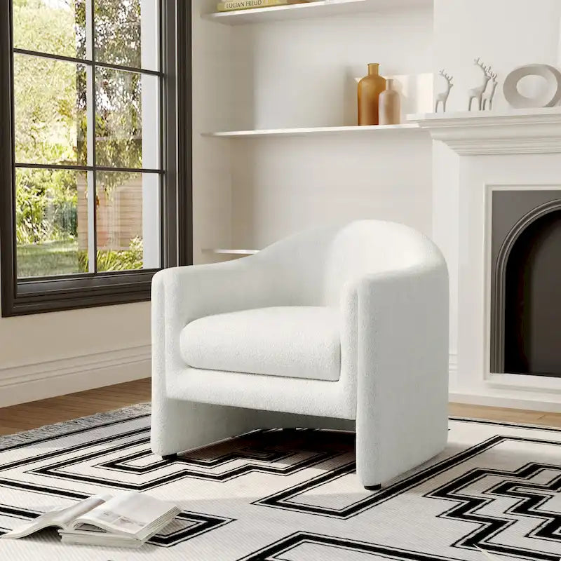 Modern Barrel Upholstered Accent Chair