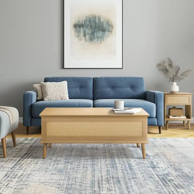 Chelsea Square Teagan Rattan Lift-Top Coffee Table with Storage - 42 x 17