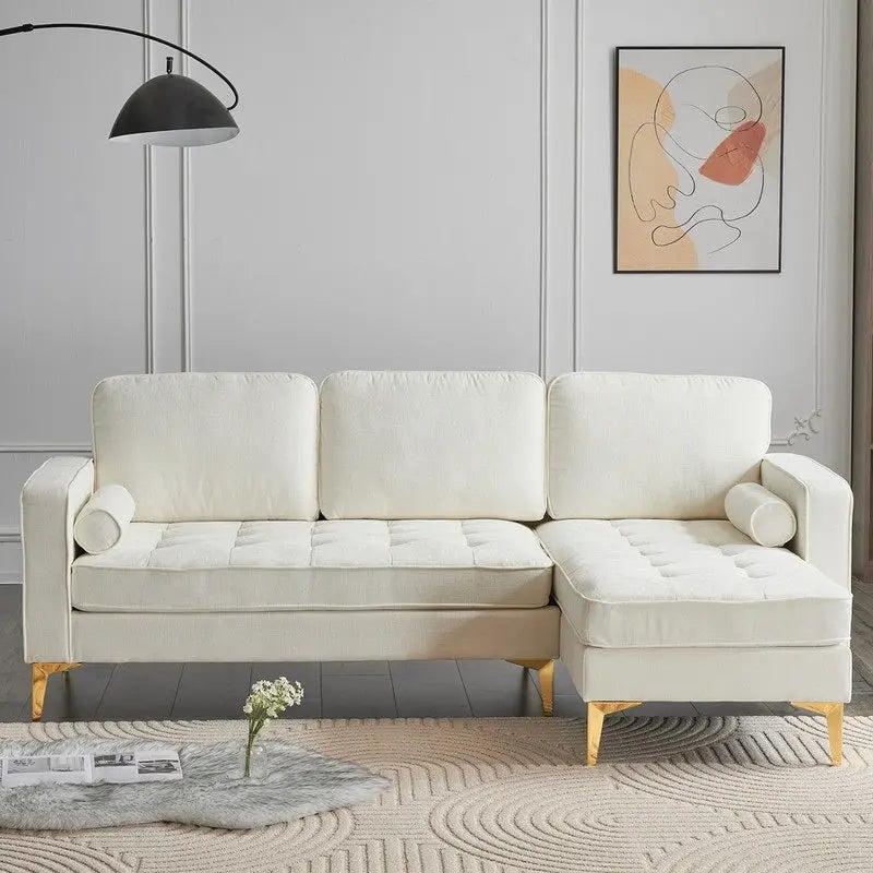 3-Seater Golden Tripod Legs Indoor Modular Sofa