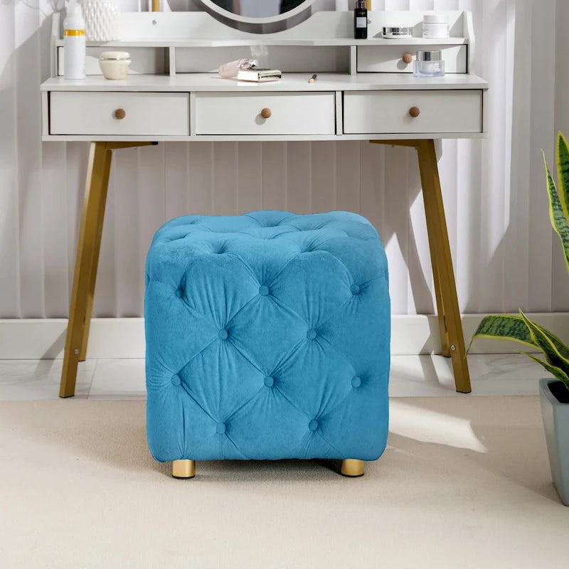 Soft Foot Stool,Dressing Makeup Chair,Upholstered Ottoman