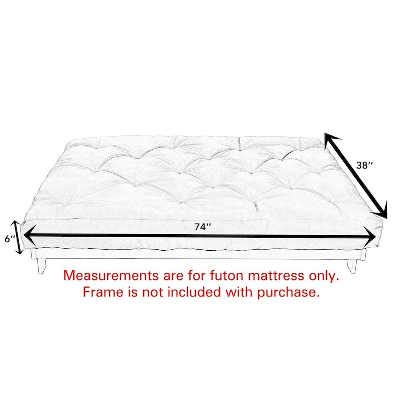 Twin Size Ivory Futon Mattress