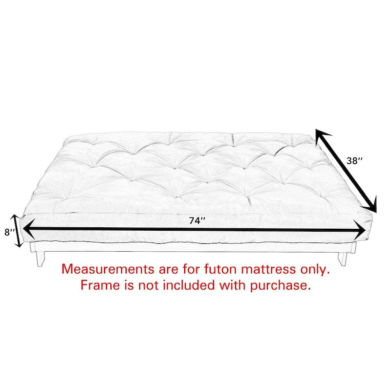 Twin Size Ivory Futon Mattress