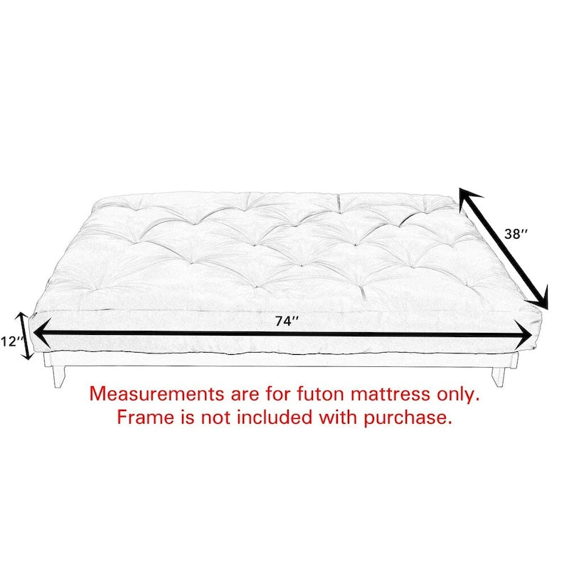 Twin Size Ivory Futon Mattress