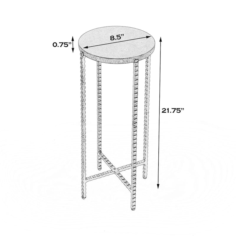 Nigella Granite Cross Legs Side Table
