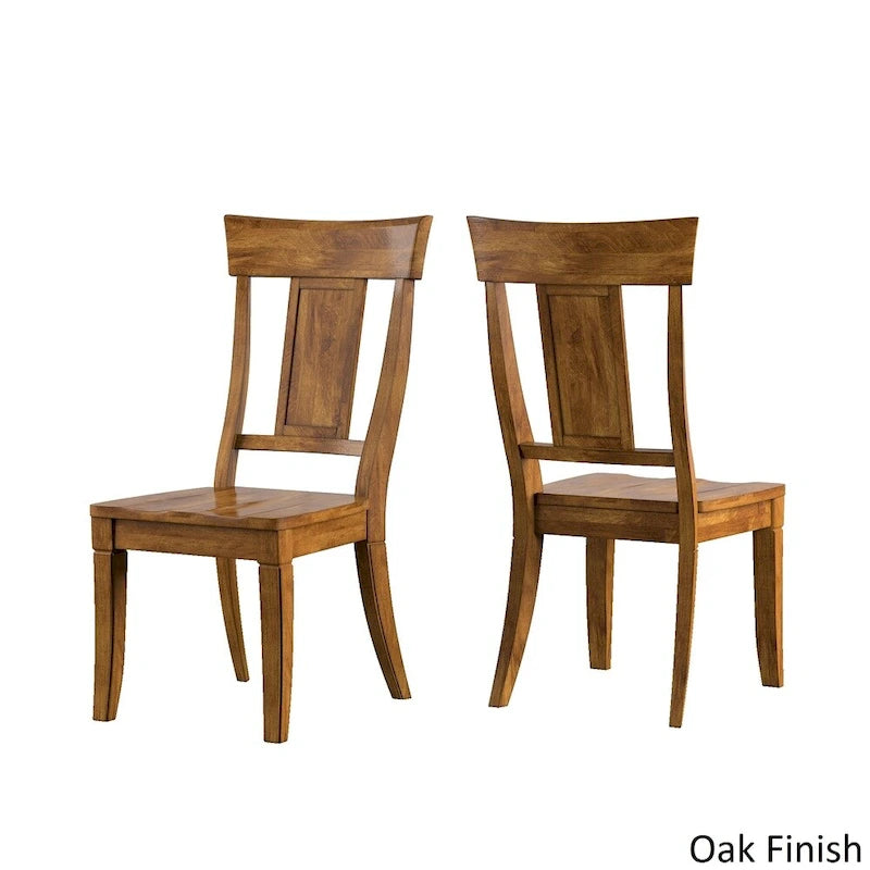 Eleanor Antique Grey Round Top Solid Wood Dining Set - Panel Back by iNSPIRE Q Classic