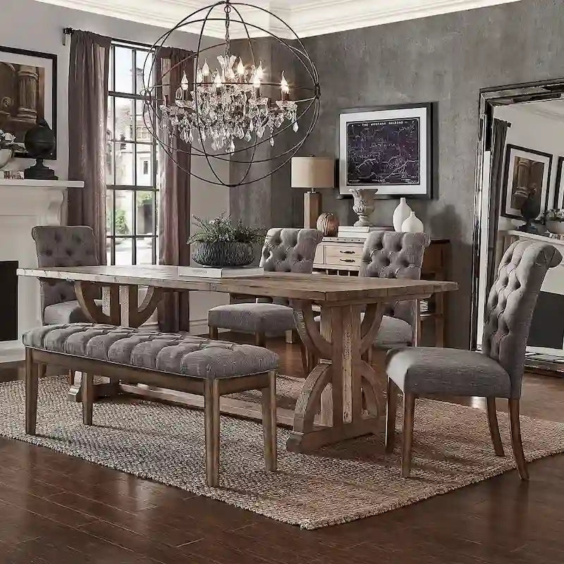 Paloma Reclaimed Wood Rectangular Dining Set by iNSPIRE Q Artisan