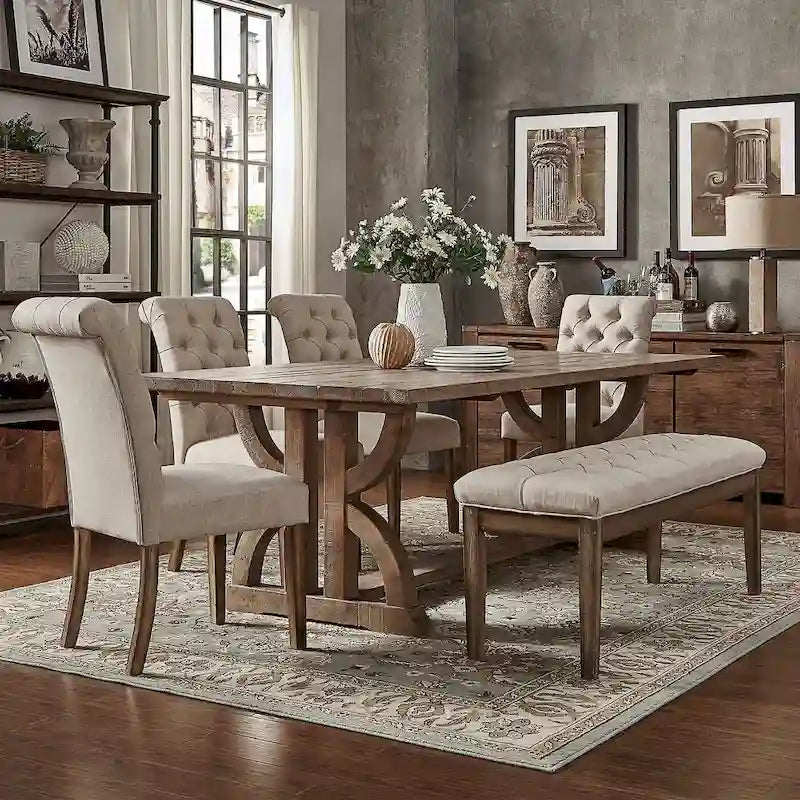 Paloma Reclaimed Wood Rectangular Dining Set by iNSPIRE Q Artisan