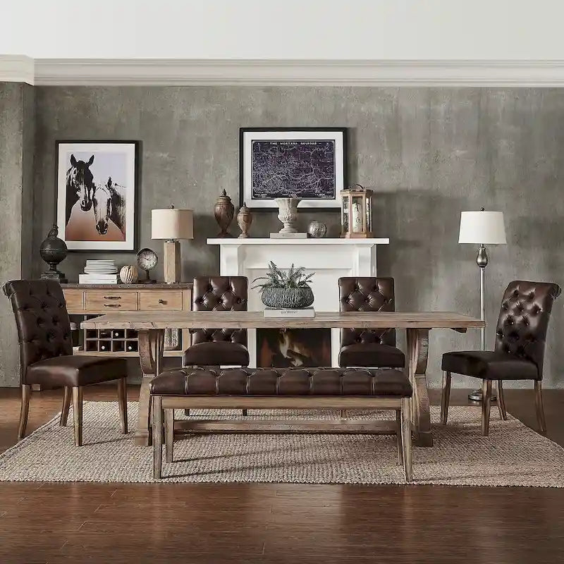 Paloma Reclaimed Wood Rectangular Dining Set by iNSPIRE Q Artisan