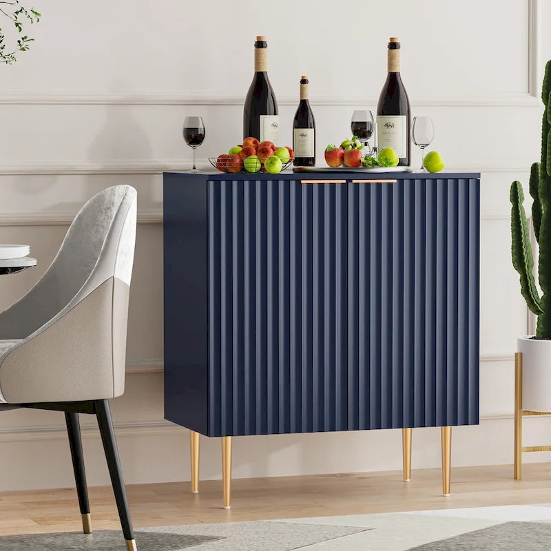 SICOTAS Sideboard Buffet Storage Cabinet with Adjustable Shelves - N/A