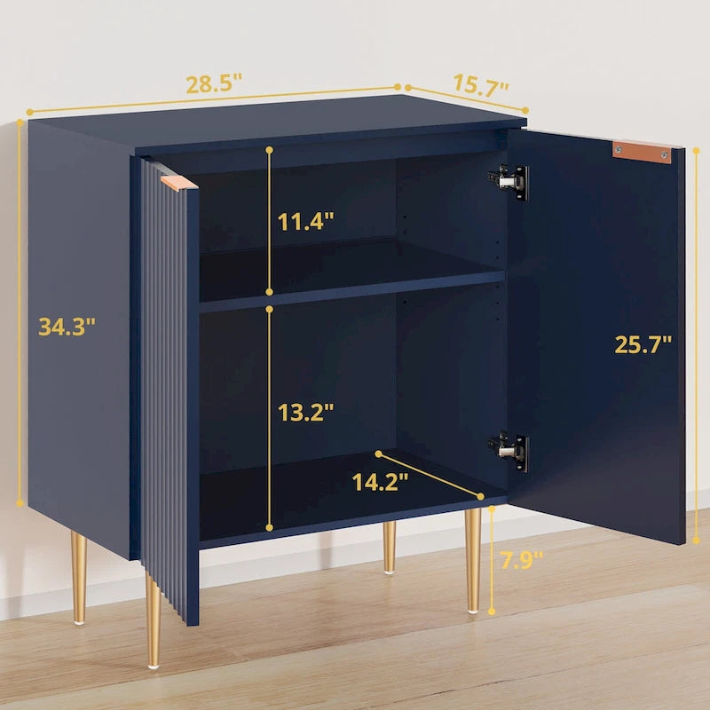 SICOTAS Sideboard Buffet Storage Cabinet with Adjustable Shelves - N/A
