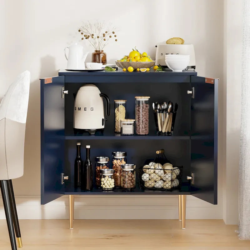 SICOTAS Sideboard Buffet Storage Cabinet with Adjustable Shelves - N/A