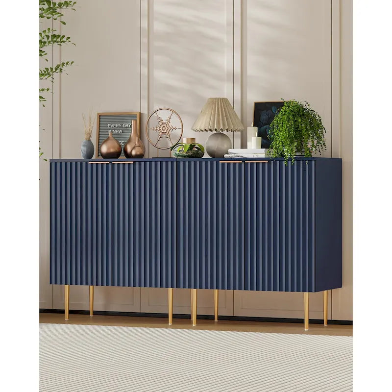 SICOTAS Sideboard Buffet Storage Cabinet with Adjustable Shelves - N/A