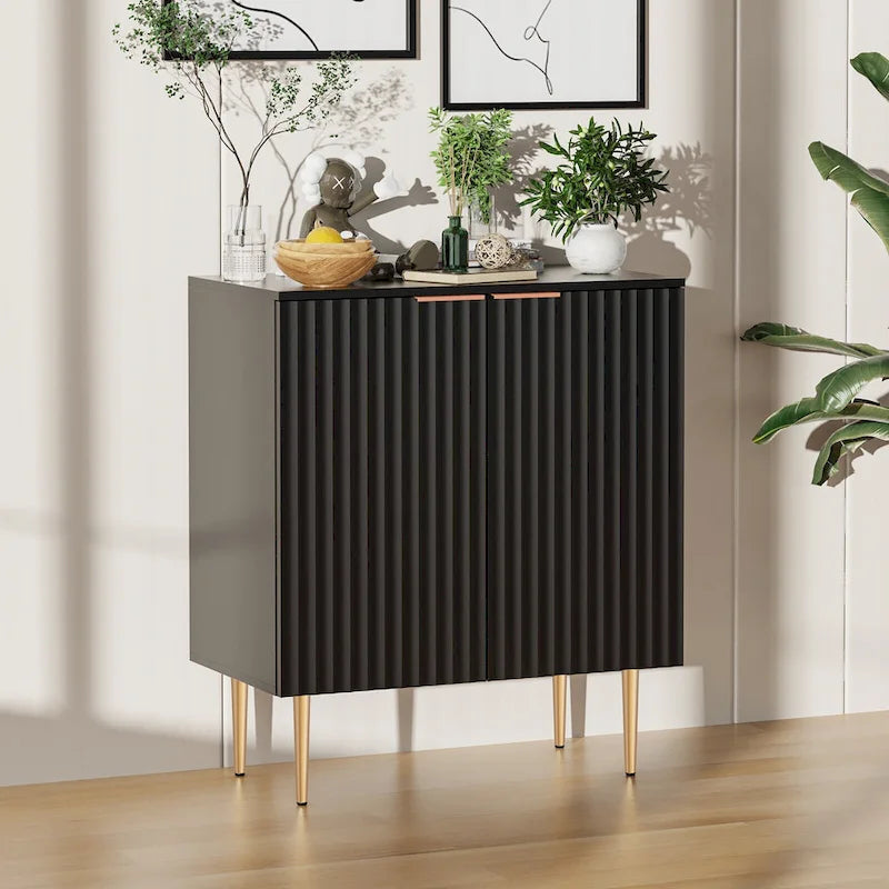SICOTAS Sideboard Buffet Storage Cabinet with Adjustable Shelves - N/A