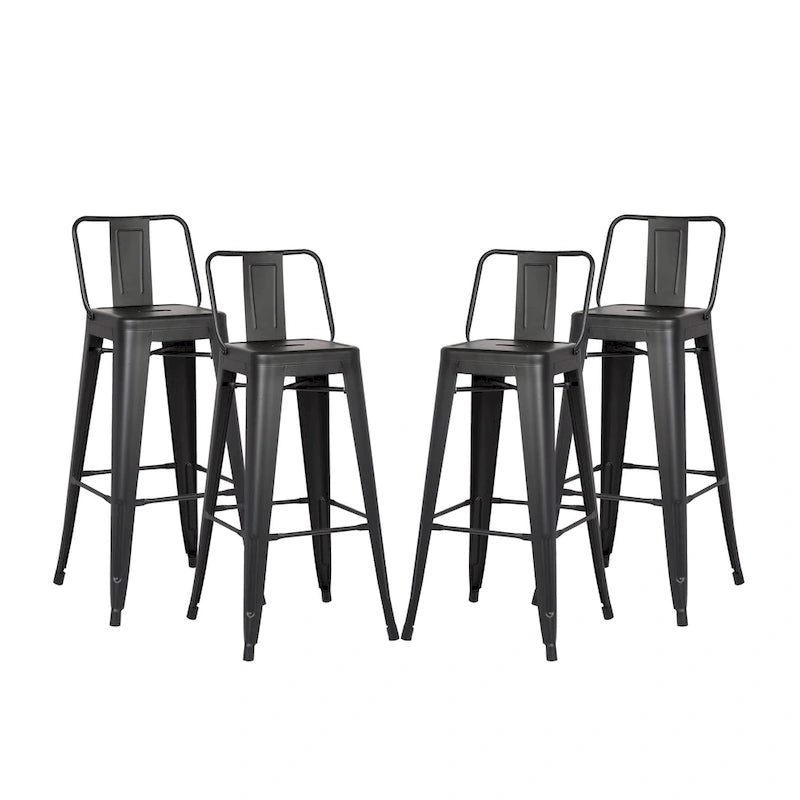 AC Pacific 24 Inch Metal Barstool Set of 2