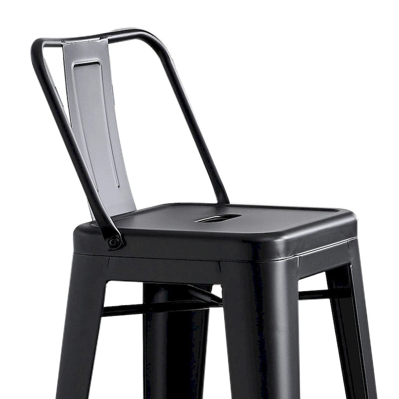 AC Pacific 24 Inch Metal Barstool Set of 2
