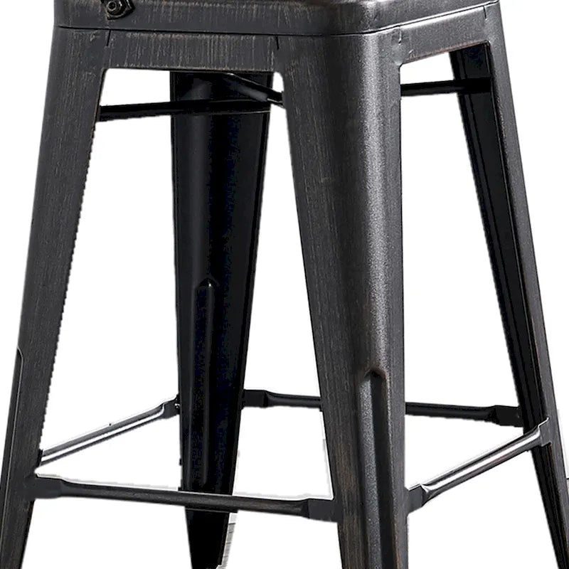AC Pacific 24 Inch Metal Barstool Set of 2