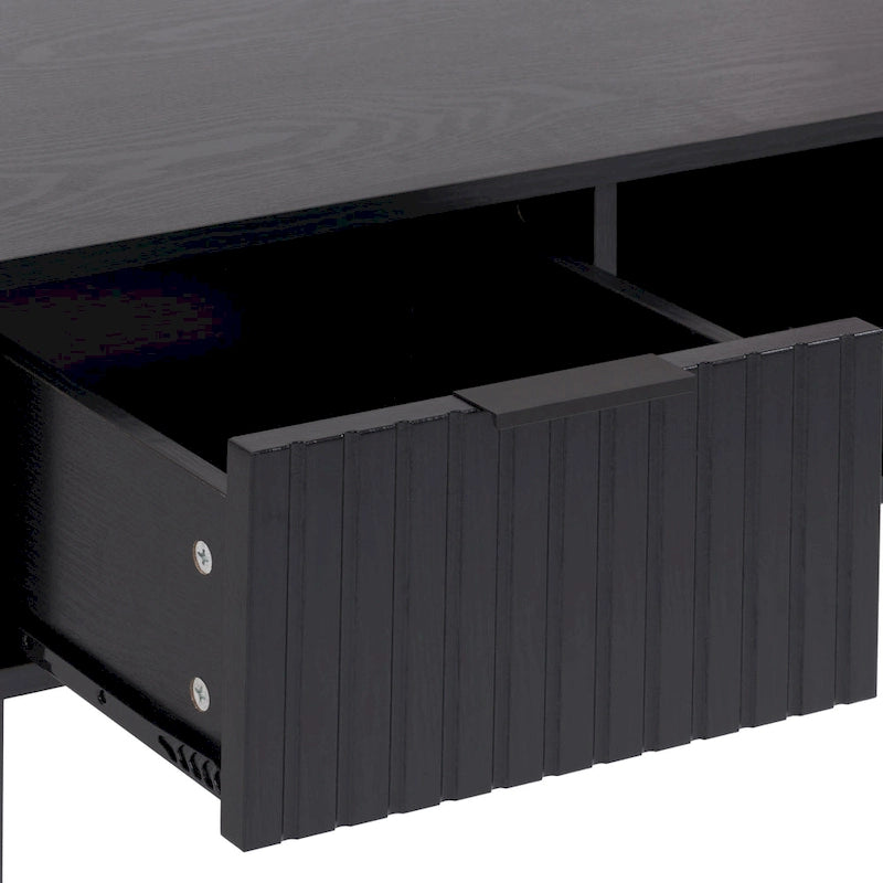 Alexander Fluted Coffee Table with Drawer