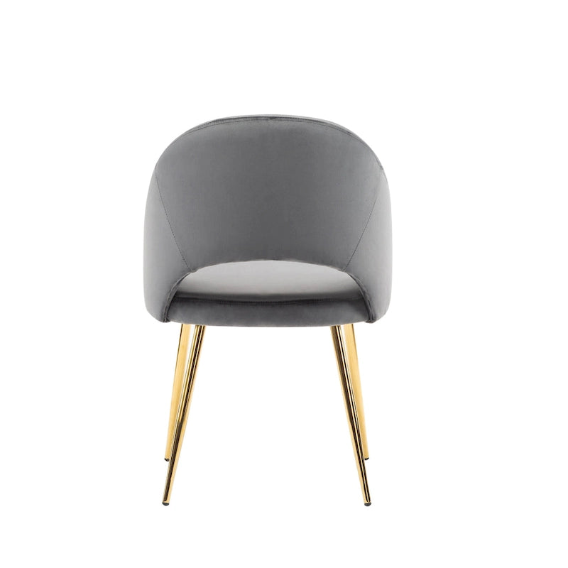 Porthos Home Batia Velvet Dining Chairs w/ Goldtone Metal Legs (Set of 2)