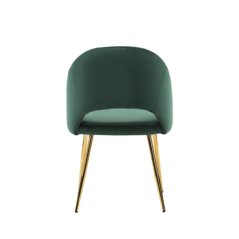 Porthos Home Batia Velvet Dining Chairs w/ Goldtone Metal Legs (Set of 2)