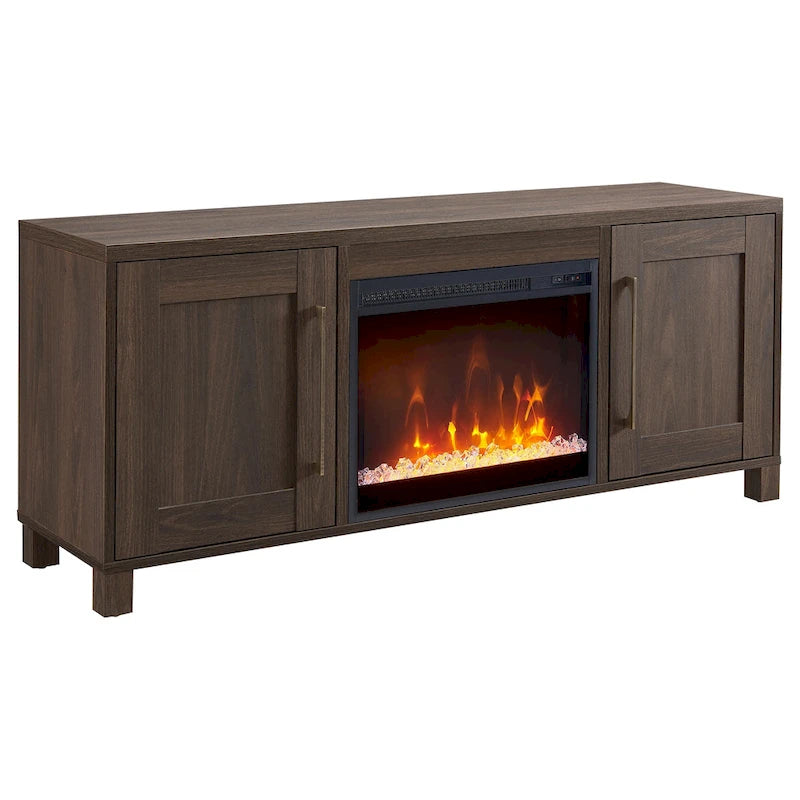 Chabot TV Stand with Crystal Fireplace