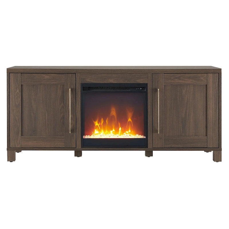 Chabot TV Stand with Crystal Fireplace