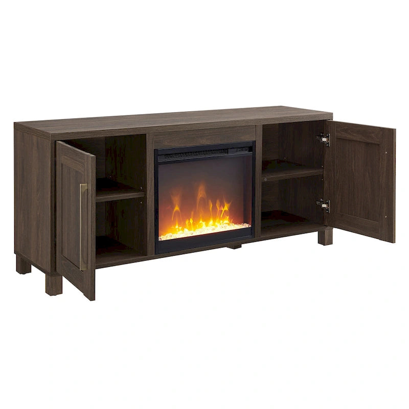 Chabot TV Stand with Crystal Fireplace