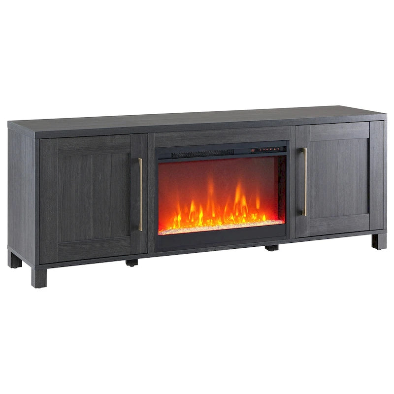 Chabot TV Stand with Crystal Fireplace