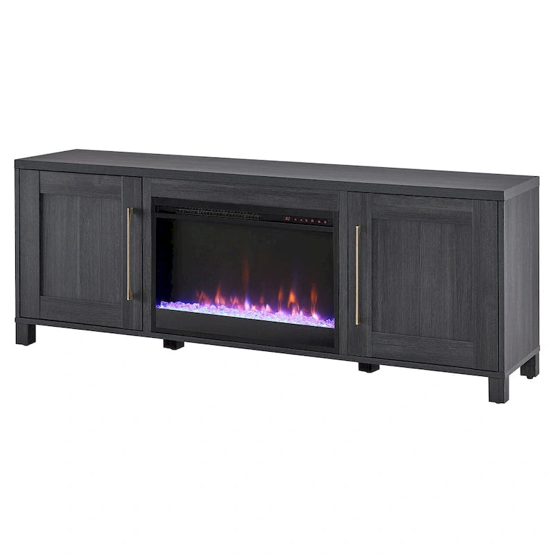Chabot TV Stand with Crystal Fireplace