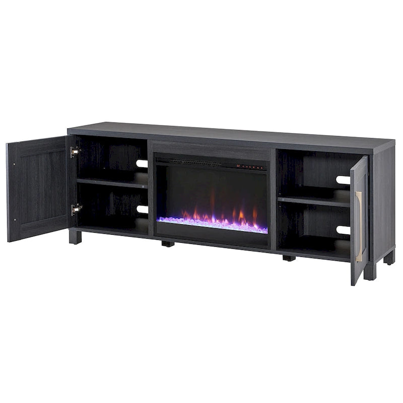 Chabot TV Stand with Crystal Fireplace