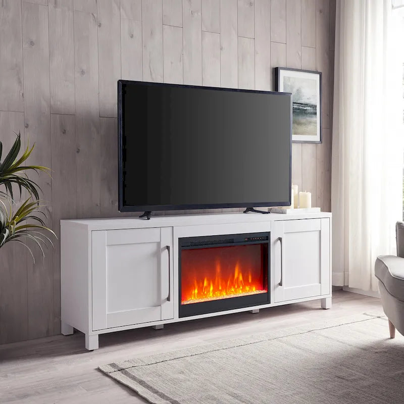 Chabot TV Stand with Crystal Fireplace