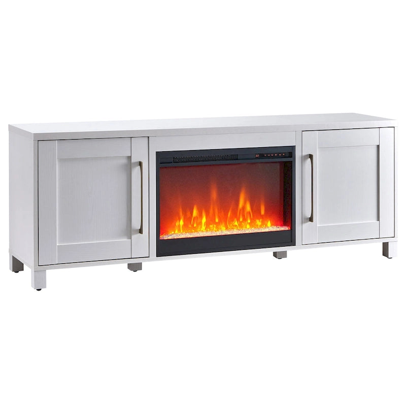 Chabot TV Stand with Crystal Fireplace