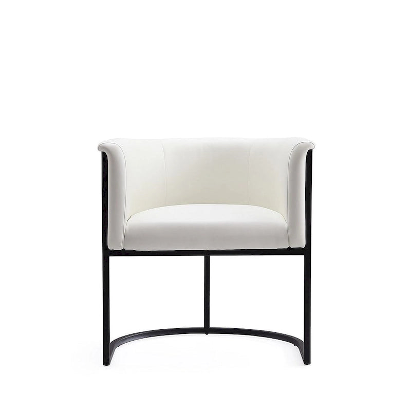 Bali Saddle and Black Faux Leather Dining Chair (Set of 2)