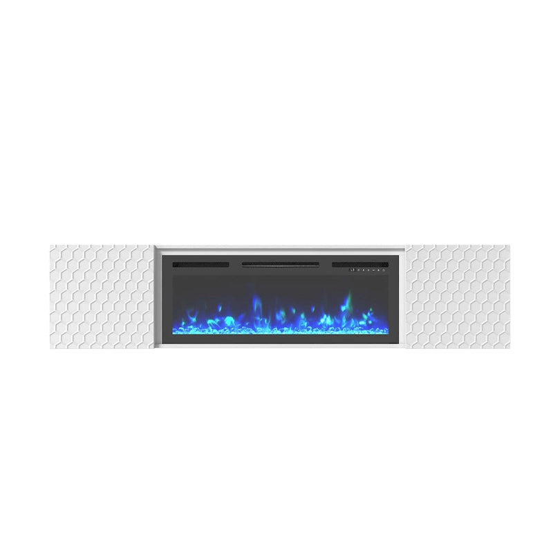 67 MDF Wall Mounted TV Stand with 36 Electric Fireplace