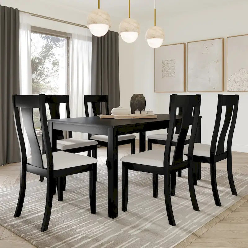 CraftPorch Vintage Style 7-piece Wooden Dining Set