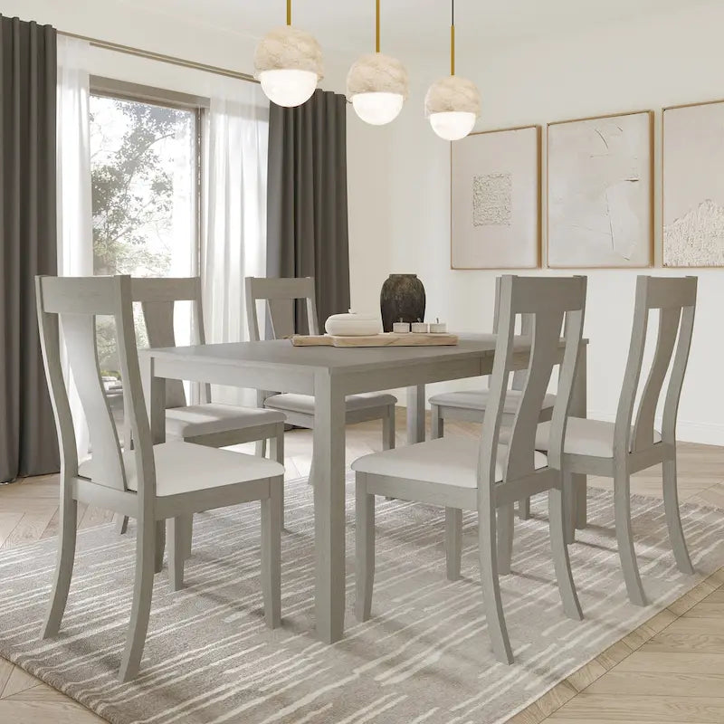 CraftPorch Vintage Style 7-piece Wooden Dining Set