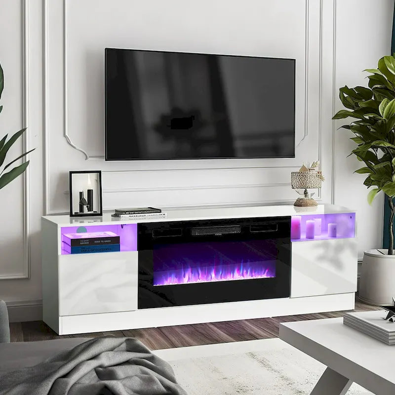 70 Fireplace TV Stand with 36 Electric Fireplace