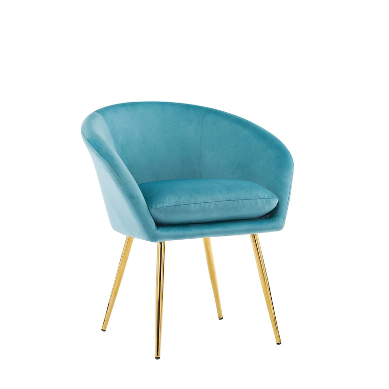 Porthos Home Lakia Dining Chairs, Velvet Upholstery, Gold Metal Legs