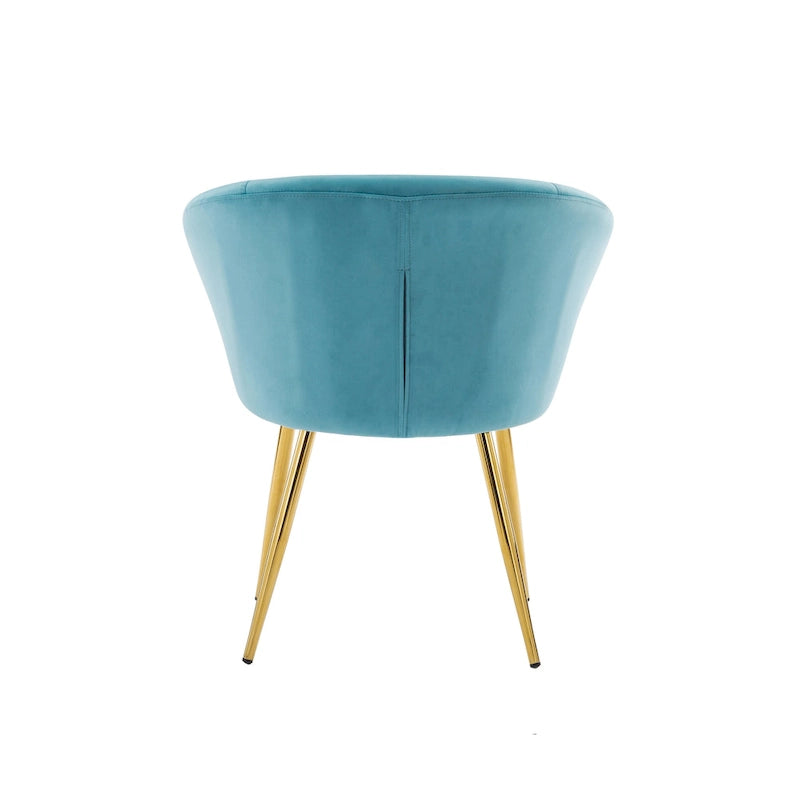Porthos Home Lakia Dining Chairs, Velvet Upholstery, Gold Metal Legs