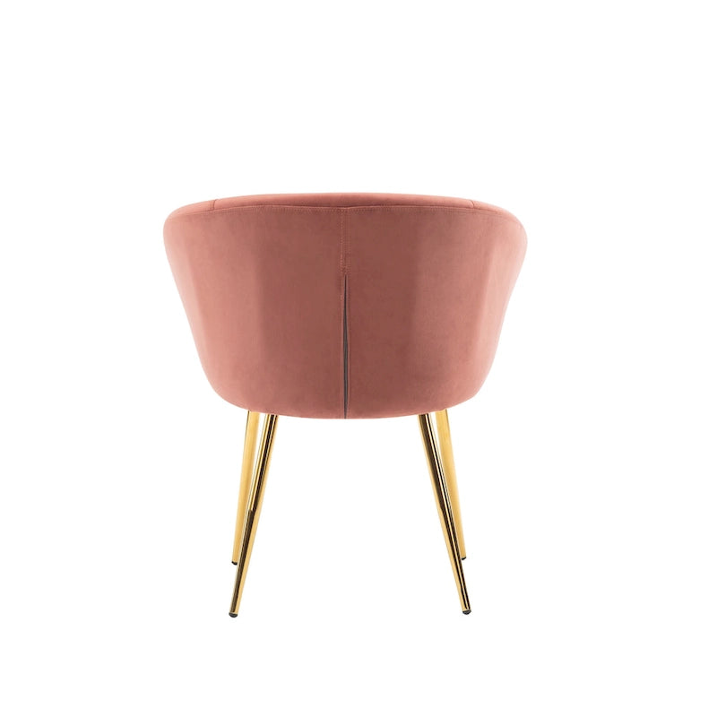 Porthos Home Lakia Dining Chairs, Velvet Upholstery, Gold Metal Legs
