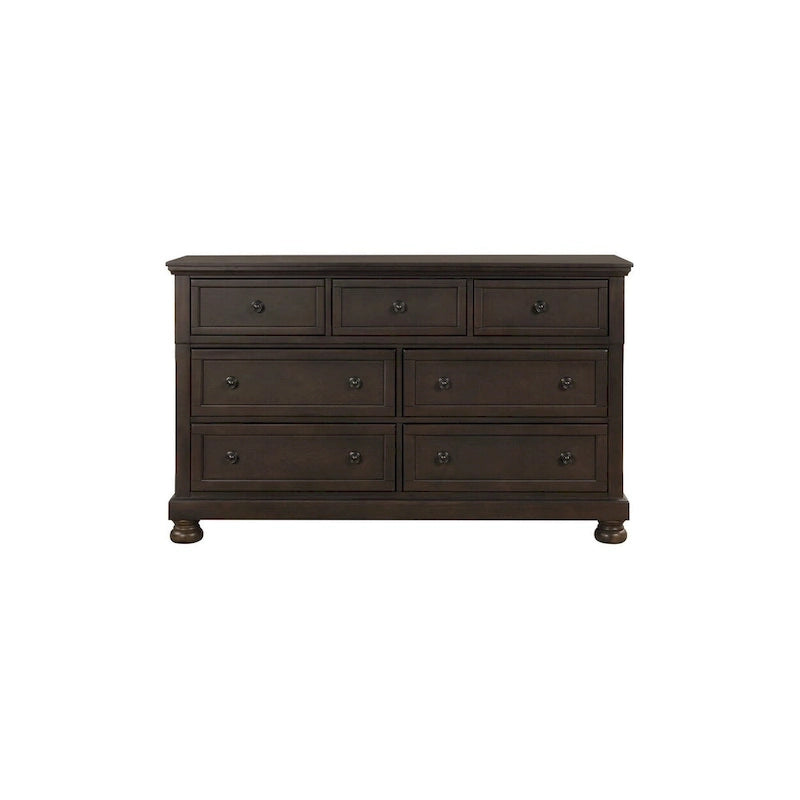 Brandie 6 Piece Grayish Brown Modern Storage Sleigh Platform Bedroom Set