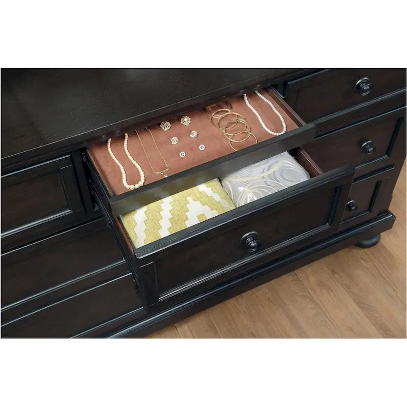 Brandie 6 Piece Grayish Brown Modern Storage Sleigh Platform Bedroom Set